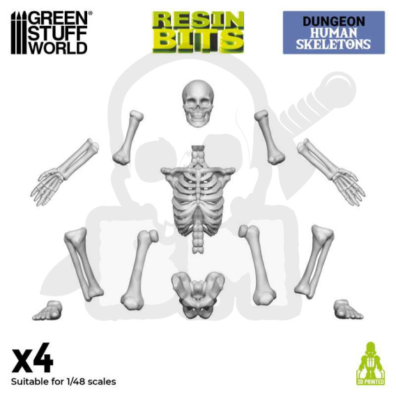 Battle-Models > 3D printed set Human Skeletons 1:48 - ludzkie szkielety ...